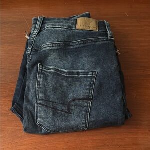 American Eagle Outfitters Men's Dark Blue Jeans
